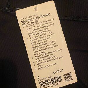 Wunder Train High-Rise Ribbed Crop 23"